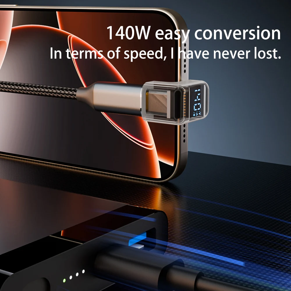 Adaptador USB C de 90 grados, adaptador tipo C en forma de U de ángulo recto, transferencia de datos de 40Gbps PD 140W USB4.0 8K 60Hz, vídeo para Thunderbolt 3/4 - imagen 3