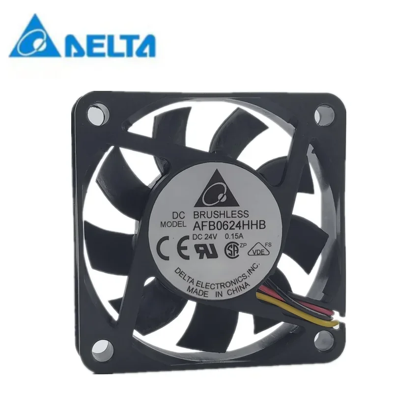 Nuevo AFB0624HHB 24V DC 0.15A 6cm 6015 CPU chasis convertidor de frecuencia ventilador de refrigeración 60*60*15MM