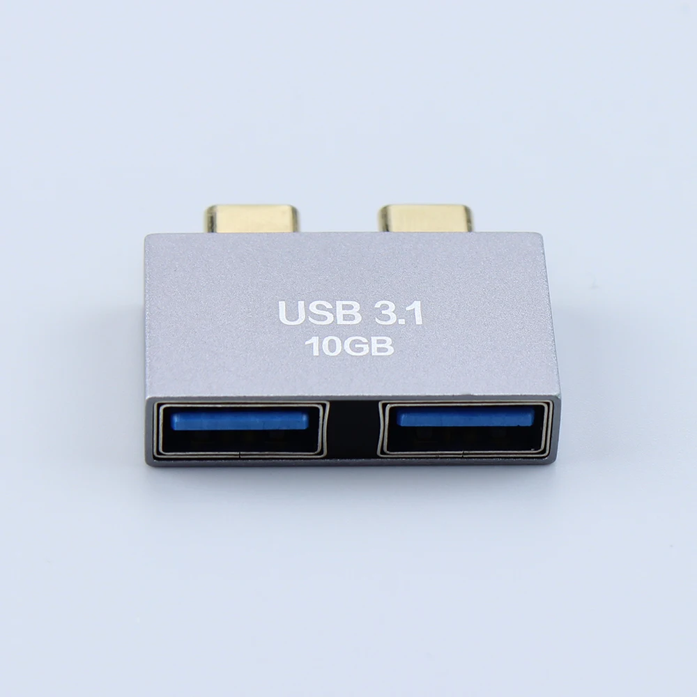Adaptador de Cable USB C a doble USB 3,1, convertidor de puerto de carga tipo C macho a doble tipo C hembra, para Macbook y portátil - imagen 5