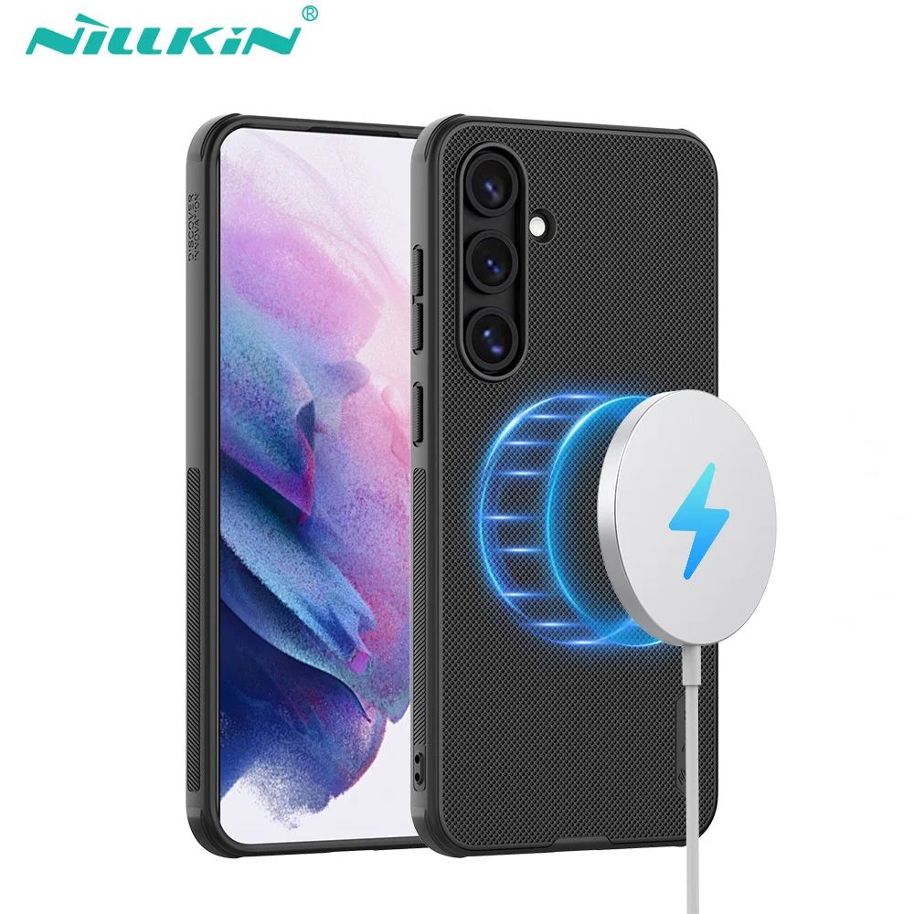 Funda magnética para Samsung Galaxy S24 FE Nillkin Frosted Shield Pro, cubierta trasera para Galaxy S24 FE MagSafe, fundas de carga inalámbrica