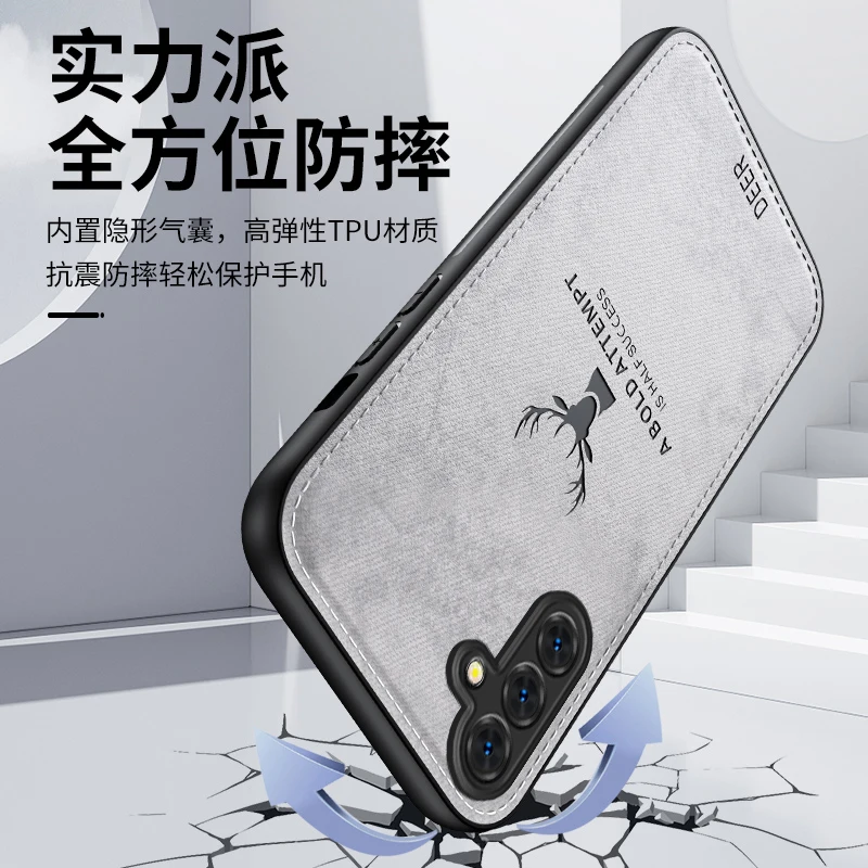 Funda para Samsung Galaxy A56, funda de tela tejida de lujo para Samsung Galaxy A56, protección de cámara de silicona, parachoques a prueba de golpes - imagen 4