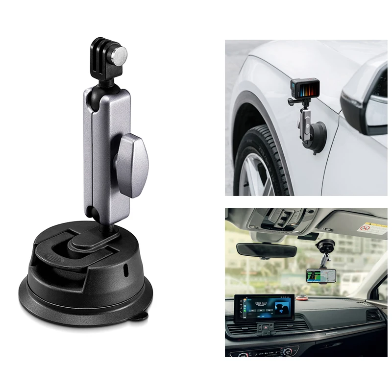 Soporte de expansión con ventosa para coche, adaptador fijo de interfaz ajustable de Metal 1/4 para accesorios de acción Gopro /Insta360/DJI Osmo - imagen 2