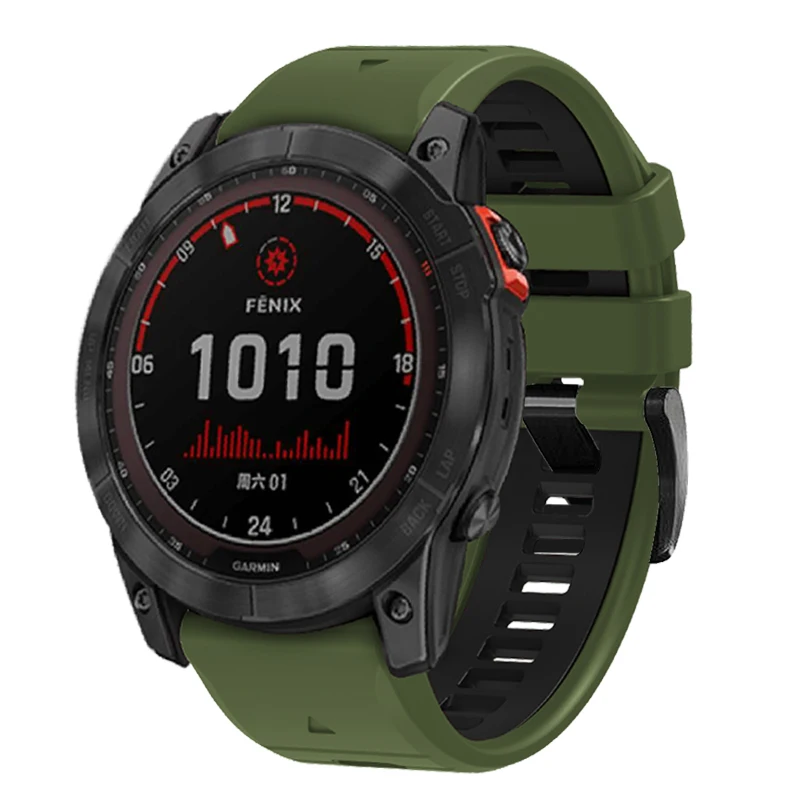 Correa de silicona de 22mm y 26mm para reloj inteligente Garmin Fenix 7 7X Pro de liberación rápida para reloj inteligente Garmin EPIX Pro Gen2 Enduro - imagen 5