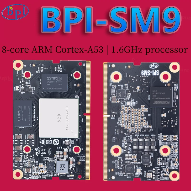 Nuevo Bpi-SM9 SOPHGO BM1688 8GB LPDDR4 32GB eMMC CA53 1,6 GHz 16HD vídeo análisis inteligente ordenador Industrial