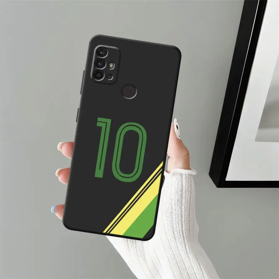 Funda de teléfono suave negra con número de pie para Motorola Mot G53 G30 G71 Edge 20 Pro 30 Lite G60s G60 G52 G22 Edge40 G32 G51 G73 - imagen 4