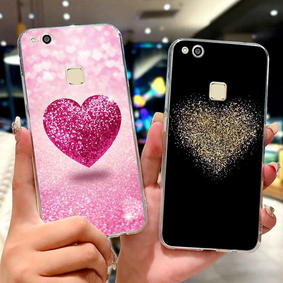 Para Huawei P10 Lite funda WAS-LX1 WAS-LX2 WAS-LX3 lindo amor corazón pintado funda de teléfono para Huawei P10 Lite P10Lite funda suave - imagen 3