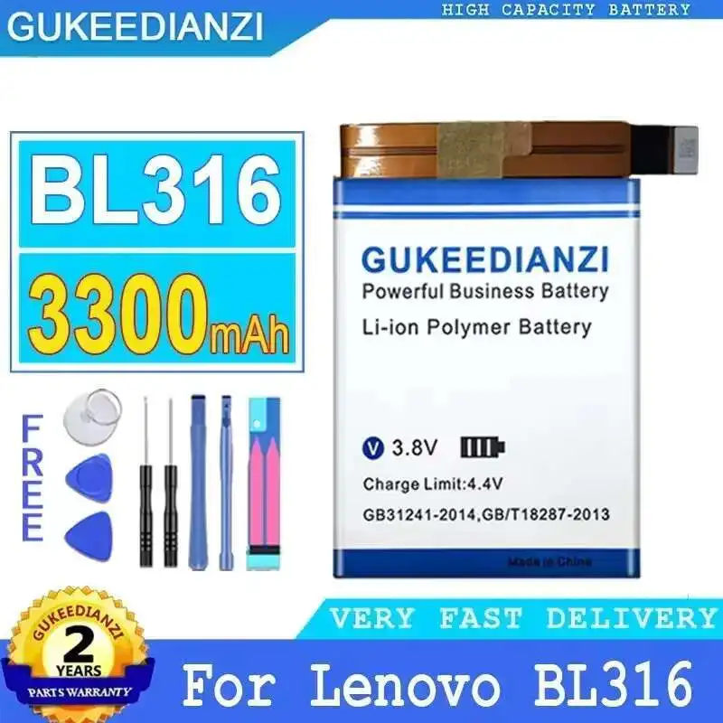 For Lenovo Saver 2PRO L70081 Gaming Phone High-Efficiency 3300Mah Mobile Battery BL316 Lightweight