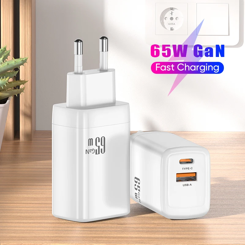 White EU Plug 65W