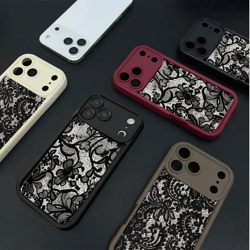 Funda para Oneplus 15 13 13T 12 12R 11 11R 10R 8T OnePlus NORD CE 6 5 2 3 4 LITE 5G NORD 5 cubierta Retro con patrón de encaje negro Couqe - imagen 5