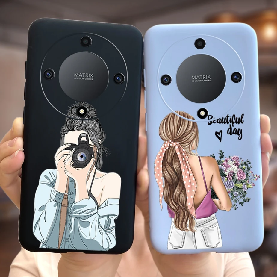 Funda de silicona suave para Honor Magic6 Lite, carcasa de girasol para chicas bonitas, parachoques para Honor Magic6 Lite, Honor X9b - imagen 2