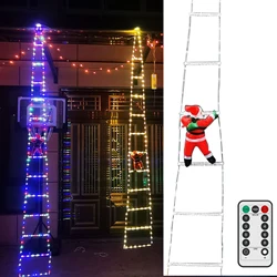Papá Noel Trepador con Luces LED y Control Remoto Navideño