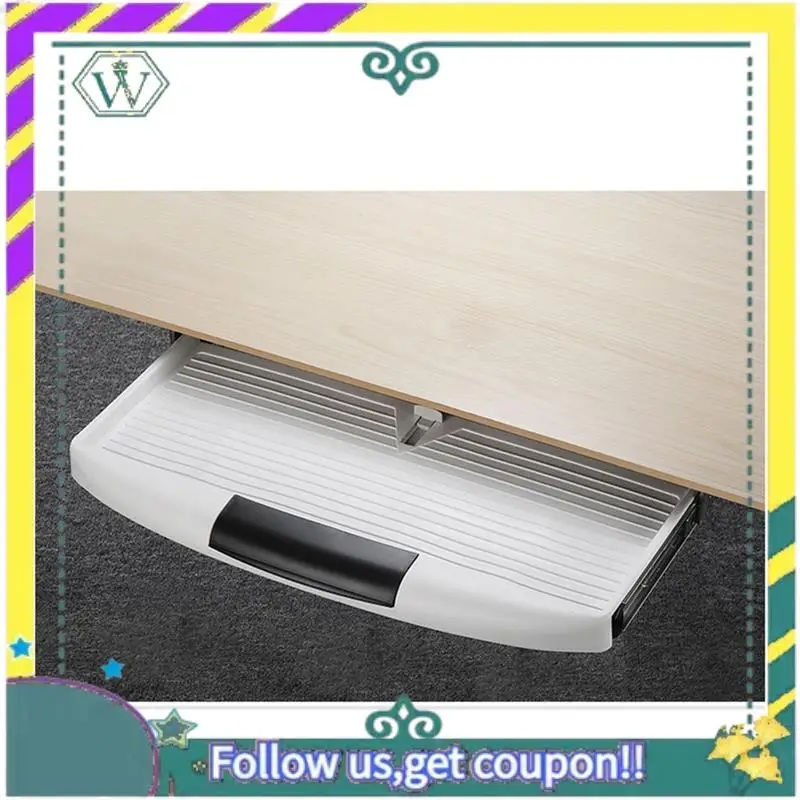 A28Q-placa de almacenamiento para teclado debajo del escritorio, cajón, bandeja para teclado, soporte para teclado de oficina, organizador deslizante para teclado - imagen 3