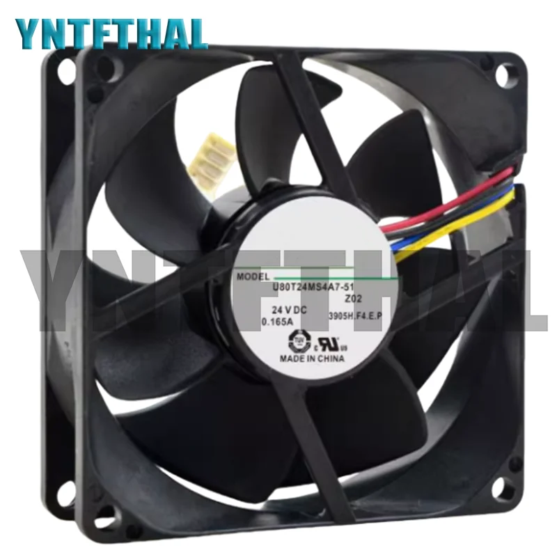 Nuevo 24V 0.165A U80T24MS4A7-51 ventilador de refrigeración de 4 cables