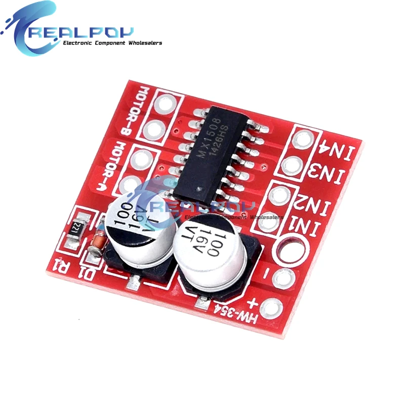 Módulo de controlador de Motor de CC MX1508, controlador de Motor paso a paso de puente en H Dual, velocidad PWM de 2 vías, 2V-10V, 1.5A, L298N - imagen 2