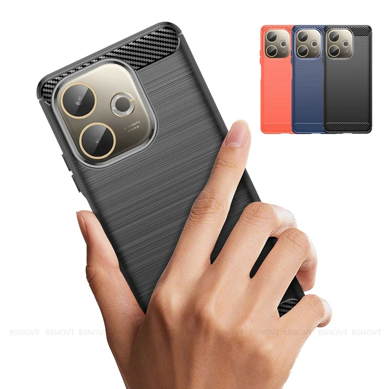 Para cubierta OPPO A5 Pro funda OPPO A5 Pro Capas nuevo teléfono parachoques trasero armadura a prueba de golpes suave TPU fibra de carbono para Fundas OPPO A5 Pro