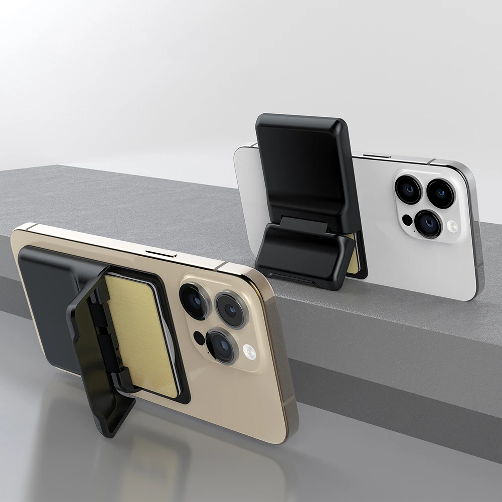 Cartera magnética de 3 tarjetas, carcasa dura con soporte ajustable, ranura para tarjetas, para iPhone serie 15/14/13/12 - imagen 3