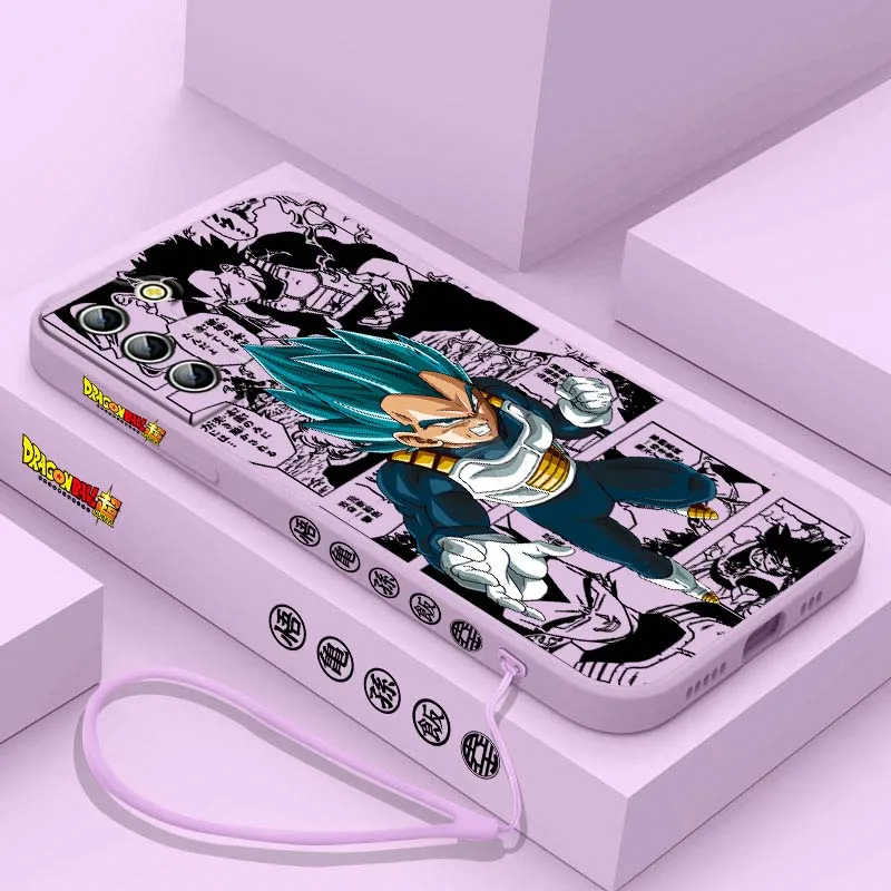 Funda genial de Anime d-dragon Ball Vegeta para Samsung Galaxy S25 S24 S23 S22 S21 S10 FE Plus Ultra 5G, funda de teléfono con cuerda izquierda líquida - imagen 5