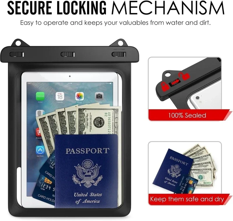 Bolsa impermeable para tableta, funda para IPad Mini 6 5 4 3 2 Air 10,2 10,5 10,9 11 pulgadas 2024 Pro 9,7 A1671 8. a 9 a generación - imagen 5