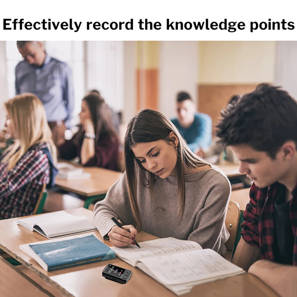 Reproductor de MP3 Bluetooth 5,0, reproductor MP4 inalámbrico, altavoz incorporado, reproductor de música estéreo portátil, compatible con Radio FM, grabación de libros electrónicos - imagen 5