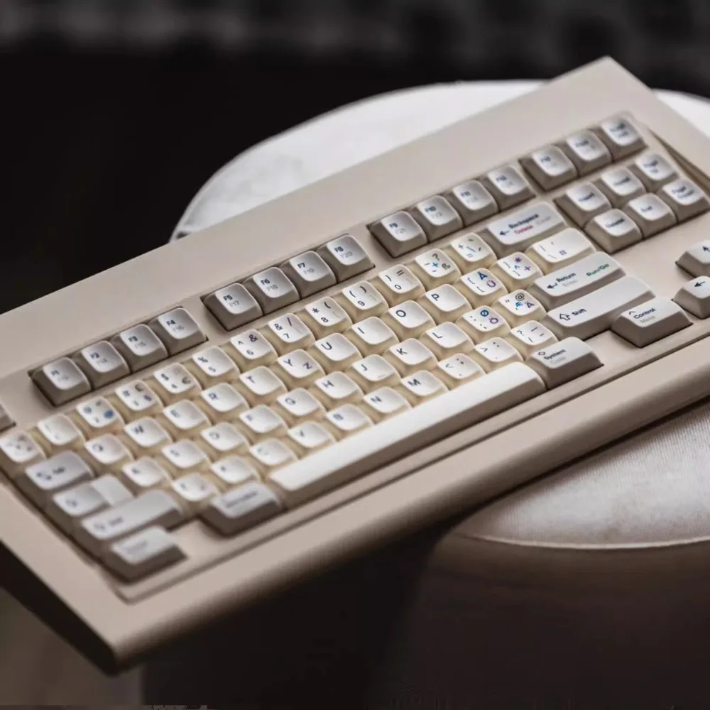 Juego de teclas clásicas PBS MV, 147 teclas PBT, tapa de teclado gris Retro clásica personalizada, perfil PBS, teclas para juegos para teclado mecánico - imagen 3
