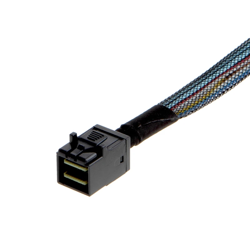 Nuevo adaptador de Cable HD Mini SAS 12G SFF-8643 a 4 SATA de 100cm, controlador de placa base interna a convertidor de disco duro de 90 grados - imagen 3