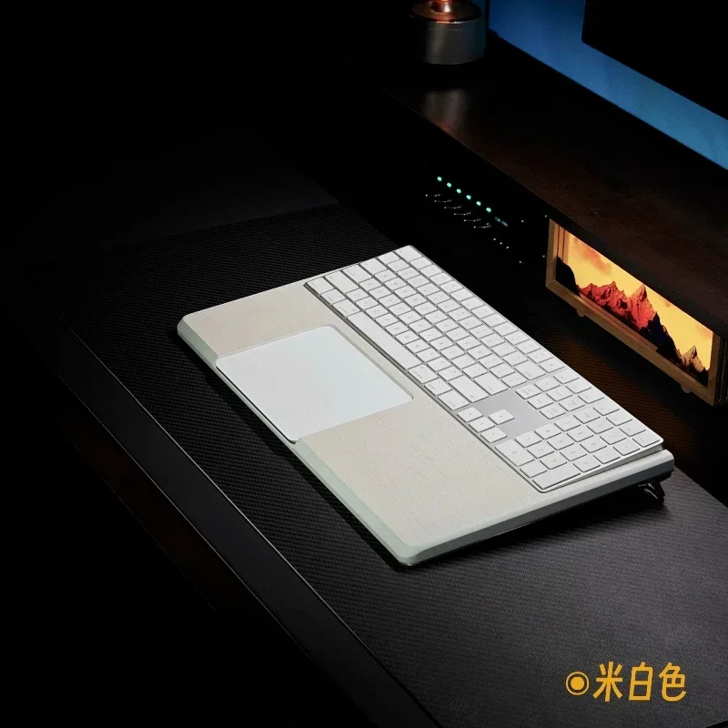 Bandeja de madera maciza de nogal, reposamanos personalizado 2 en 1, soporte para teclado mágico, Trackpad mágico A1843 A2520 A1535, almohadilla de soporte para muñeca - imagen 3