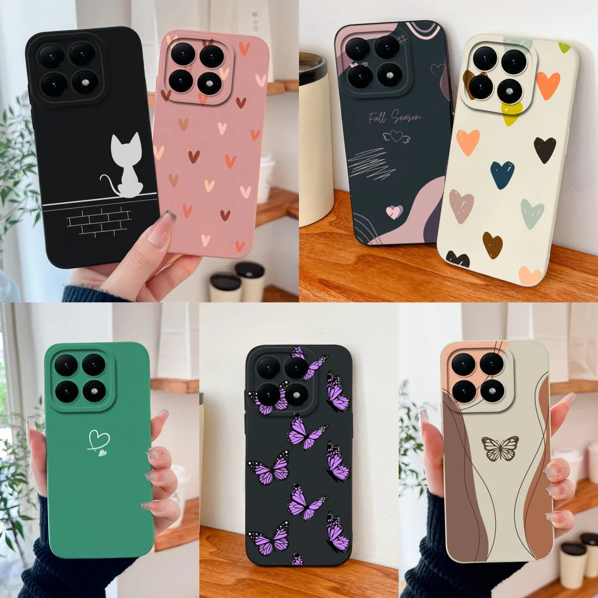 Para Xiaomi 15T Pro Funda de teléfono para Xiaomi 17 Pro Max corazón silicona líquida protección completa Funda trasera suave para Xiaomi 15 T Funda