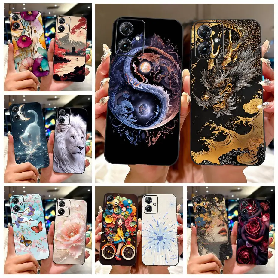 Para Motorola Moto G54 funda Moto G84 5G XT2347-1 Cool Dragon pintado cubierta suave TPU funda de teléfono para Motorola G84 G 54 MotoG54 bolsas