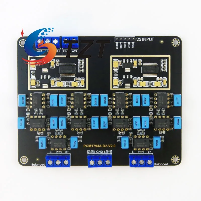 TZT Y3 Paralelo Dual PCM1794A D2-V2.0 Placa decodificadora Hifi 24Bit 192kHz Audio DAC Board (placa terminada)