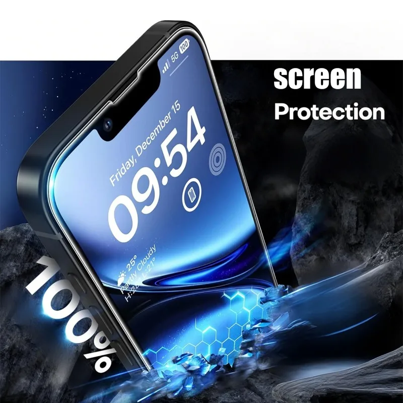 Protectores de pantalla de vidrio templado, 3 uds., compatibles con iphone 17 16 15 14 13 12 11 Pro Max 16 15 14 Plus 16e Air XR XS Glass - imagen 2