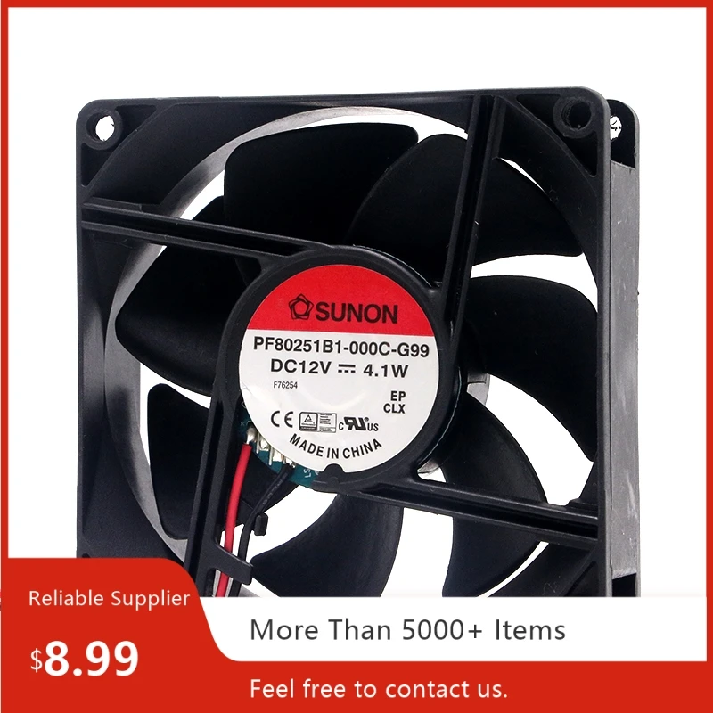 PF80251B1-000C-A99 PF80251B1-000C-G99 Original SUNON 8025 80mm DC 12V 4,1 W ventilador de chasis 80x80x25mm rodamiento de bolas 60CFM