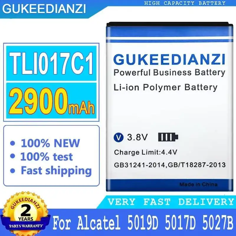 Batería de teléfono móvil TLI017C1 2900Mah para Alcatel Onetouch Pixi 3 4,5 "5019D 5017D 5017A 5017X 5017 5027B