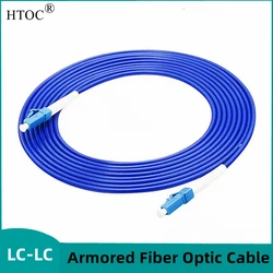 HTOC-Cable de fibra óptica blindado de un solo modo UPC, resistente al agua, tracción a roedores, resistencia a las mordeduras, múltiples longitudes, buena estabilidad
