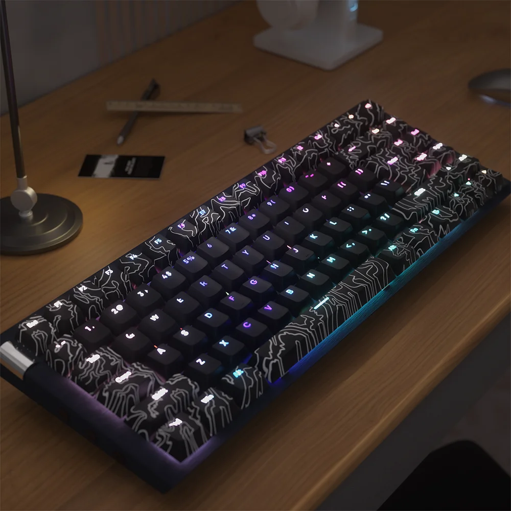 KeyCap de contorno con grabado lateral, Semi transparente, sublimación térmica, PBT, Atk68/made68, eje magnético, mecánico - imagen 4