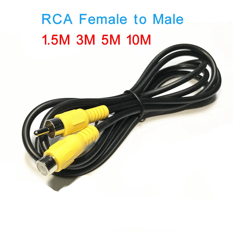 RCA 1m 3m 5m 1 Rca macho a 1 Rca hembra Cable Coaxial de extensión de Audio y vídeo para HDTV