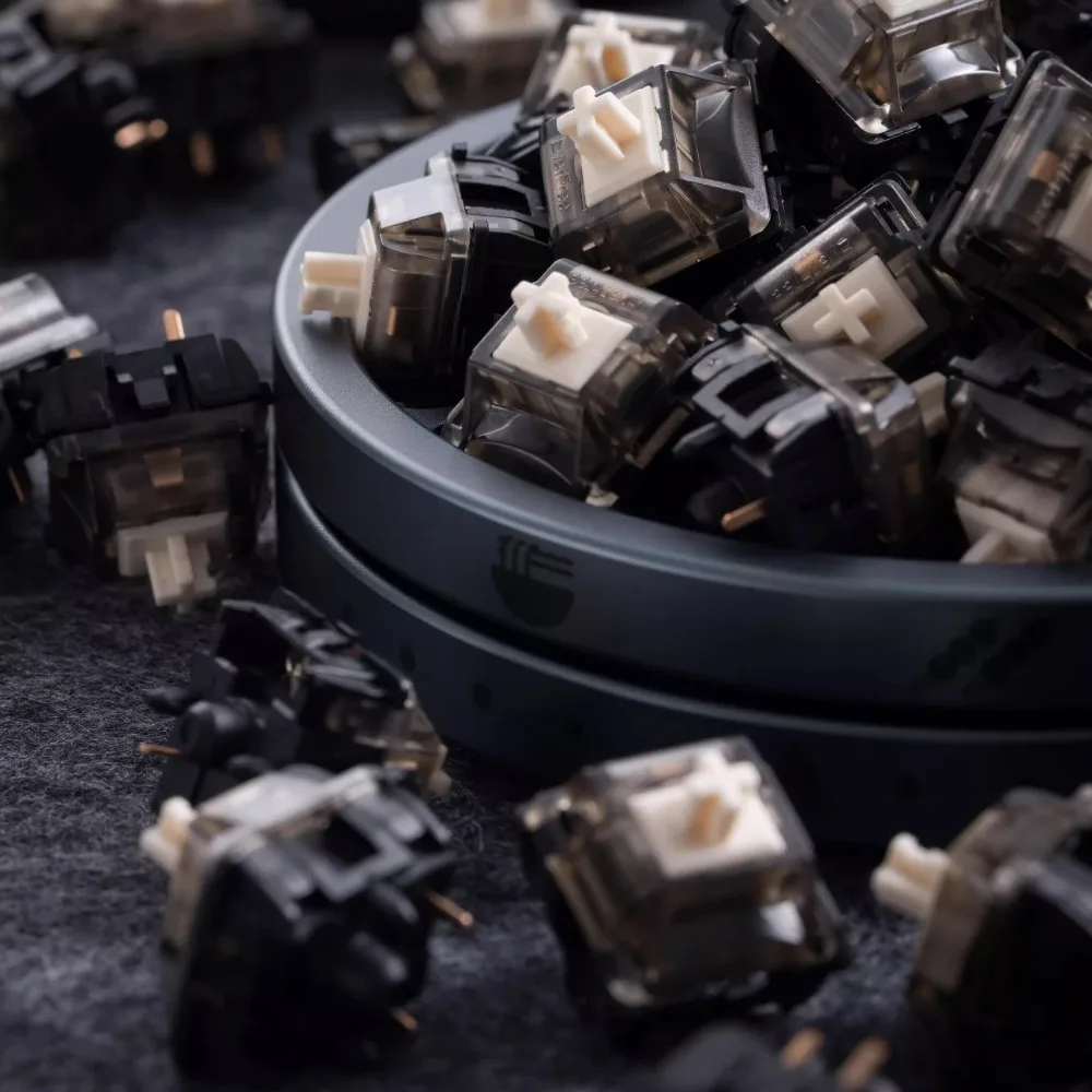 GATERON DARK ONE interruptor lineal 40gf lubricado 2mm carrera de disparo 18mm doble resorte 5 pines eje personalizado para teclado mecánico - imagen 3