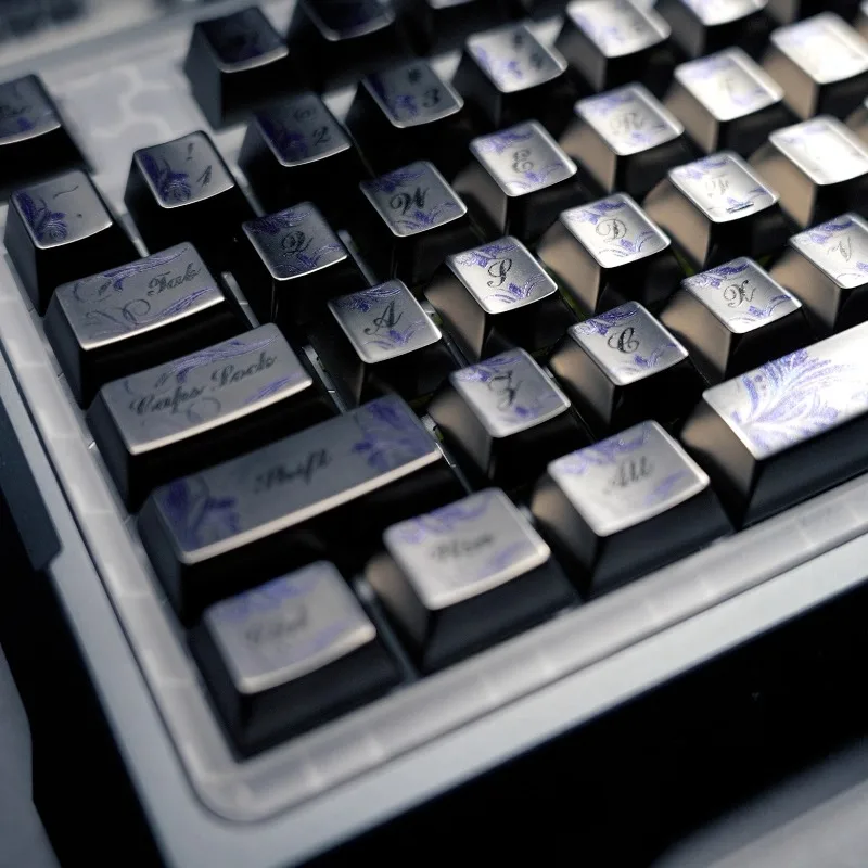 Teclas de aleación de Zinc, perfil de cereza personalizado, tapa de tecla negra tonta, alta precisión UV 108 75 60 para jugadores, Teclado mecánico DIY - imagen 5