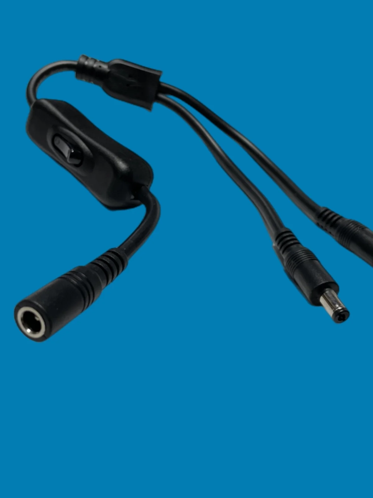 Divisor de CC Cbles DC5.5 x 2,1mm con cable de alimentación Swtich para adaptador de carga 18awg Minitor para luz Led 30cm toda la potencia de cobre - imagen 2