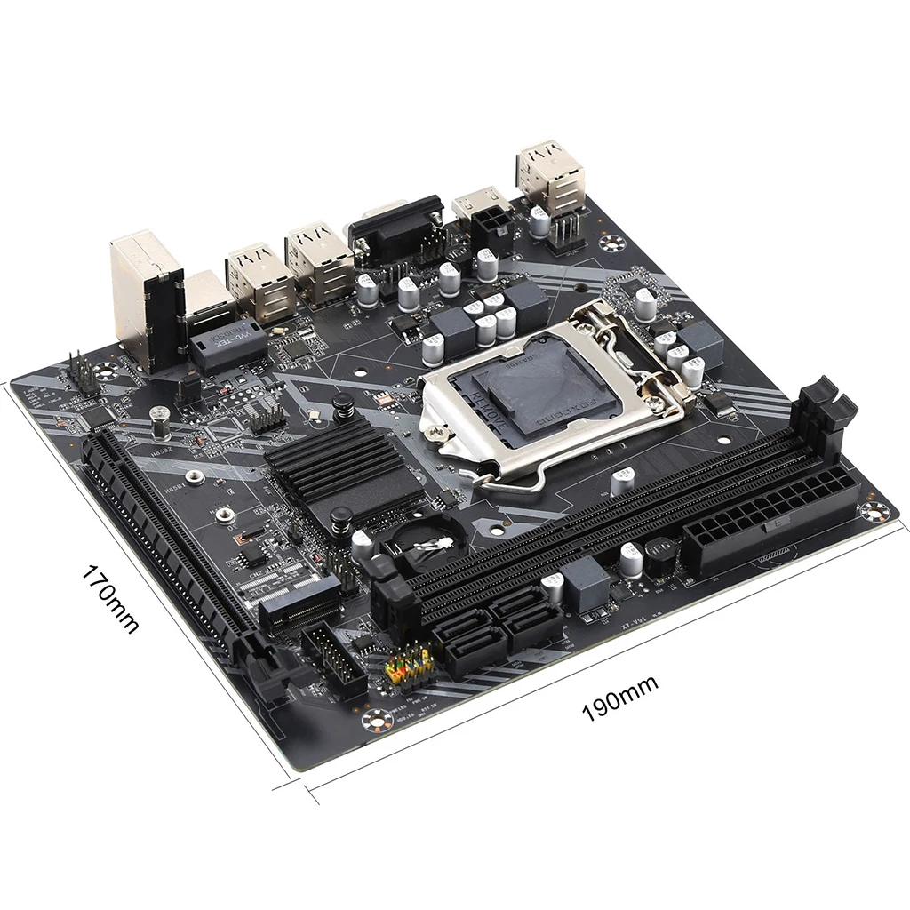 H61-S-placa base de escritorio LGA 1155, para Intel Core i3, i5, i7, 2 x DDR3, Memoria SATA2.0, PCIE, 16G, H61, placa base para M.2, NVME - imagen 4