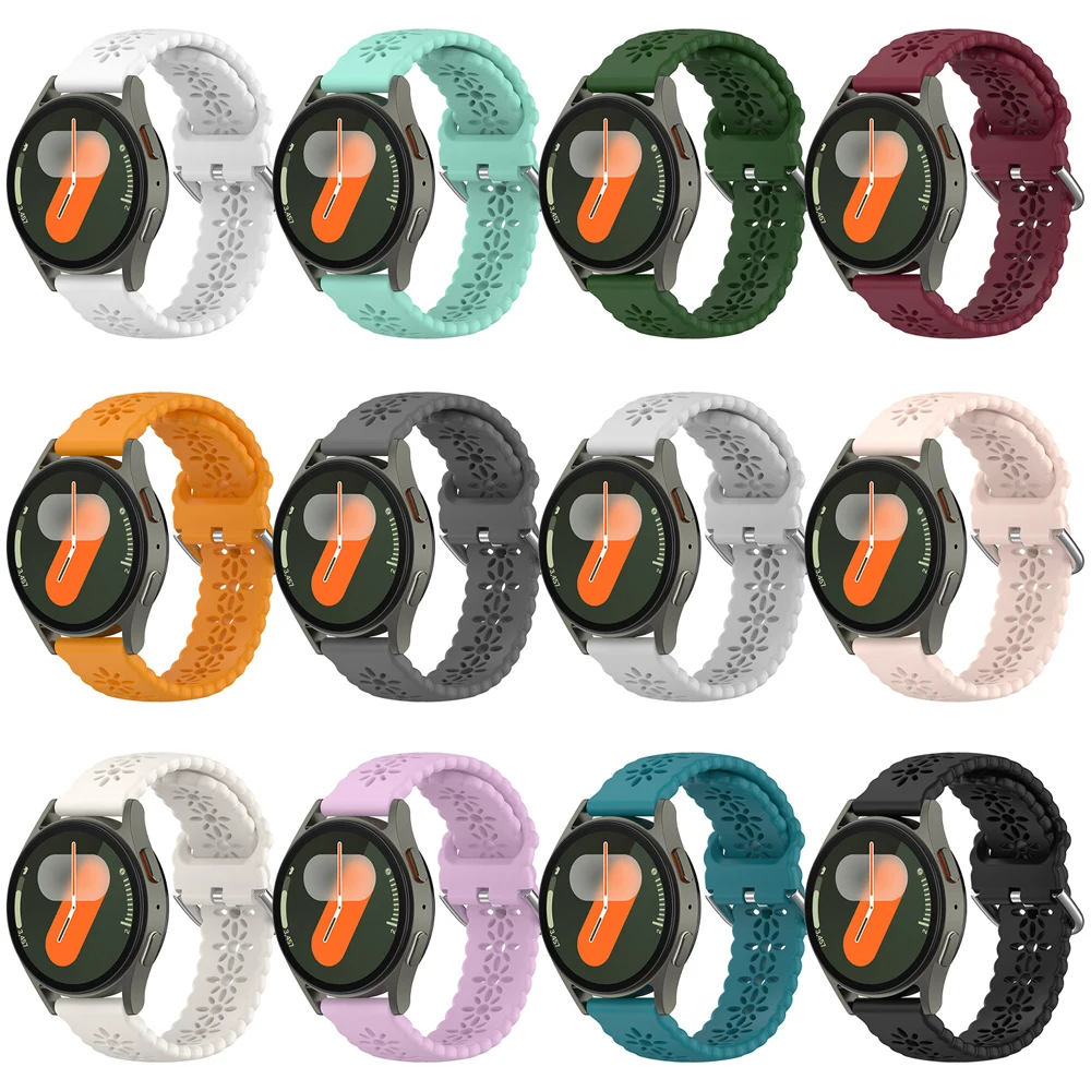 Correa de 20mm 22mm para Samsung Galaxy Watch 7/6/4/5 Pro/Classic/Gear S3/Active 2 deportes silicona transpirable Huawei GT 2 2e 4 5 bandas - imagen 2