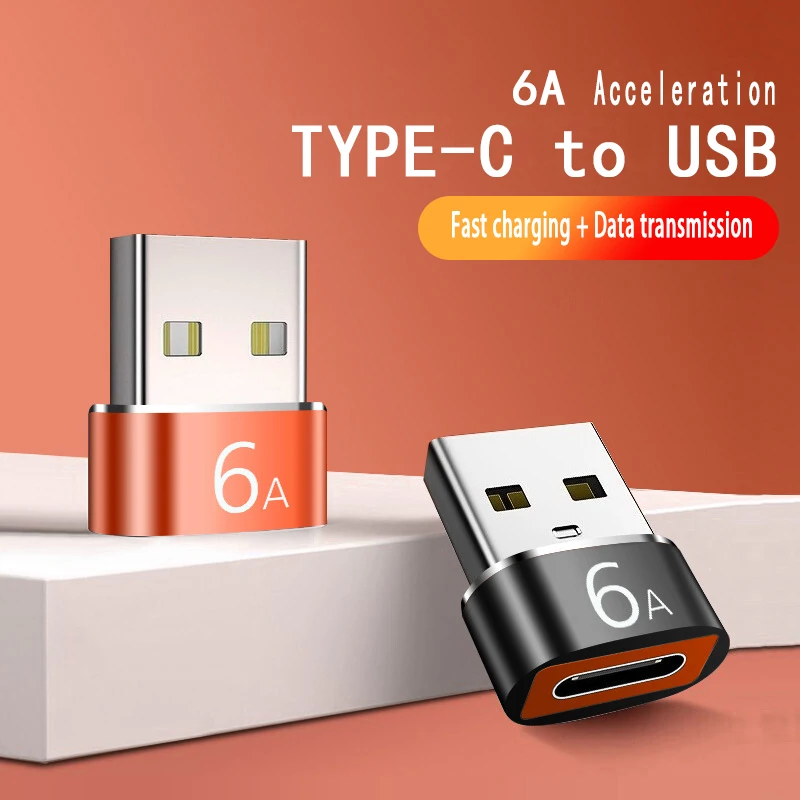 Adaptador UTHAI Z23 tipo c a USB 3,0 adecuado para iPhone 11/12/13 adaptador de carga compatible con carga rápida de corriente 6A