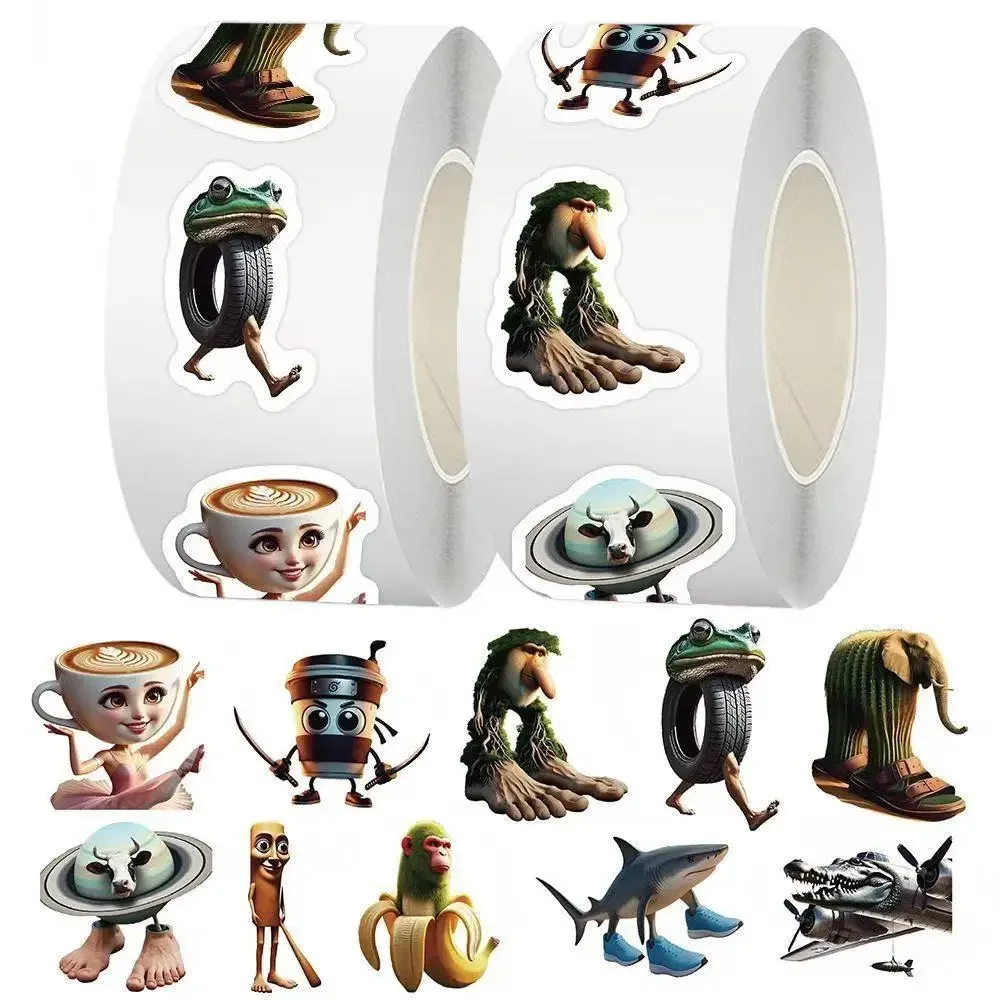 50 Uds. De pegatinas abstractas de viñetas de animales, botella de agua para teléfono, pegatina para maleta, sello de embalaje, pegatinas, juguete para niños, papel de etiqueta bonito DIY - imagen 4