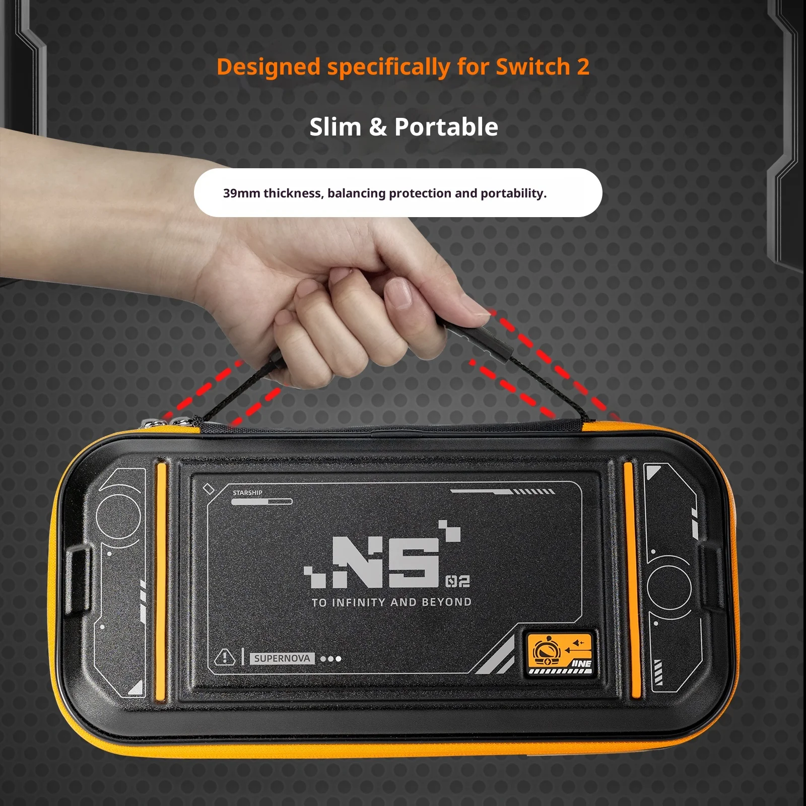 Bolsa de almacenamiento IINE para Nintendo Switch2, bolsa de almacenamiento de carcasa dura, portátil, anticaída, a prueba de golpes, NS2 SWITCH2, accesorios para juegos, regalo - imagen 3