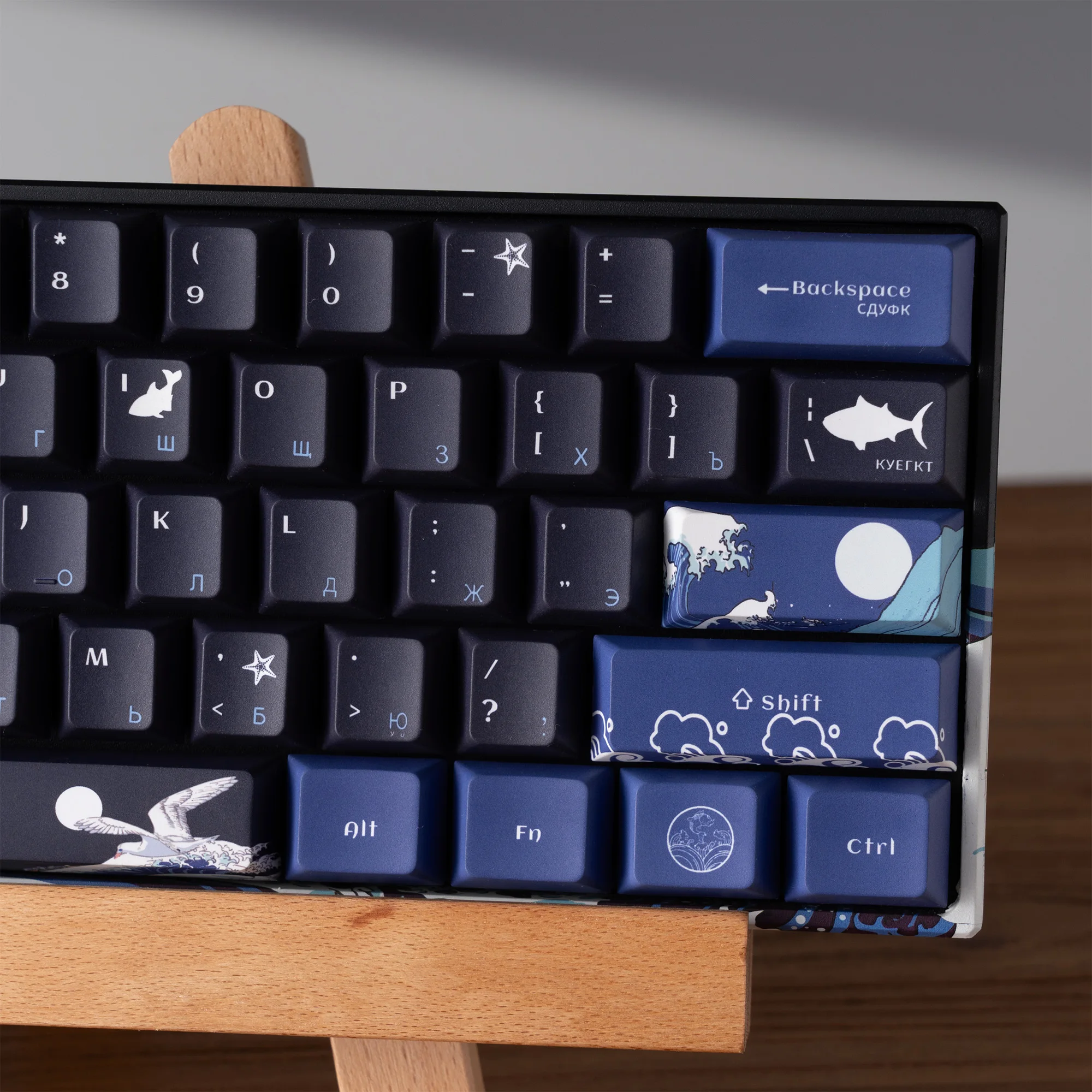 Teclas con diseño ruso XVX Coral Sea, teclas PBT de onda Kanagawa, teclas de perfil subcereza para interruptor Cherry MX, 127 teclas - imagen 3
