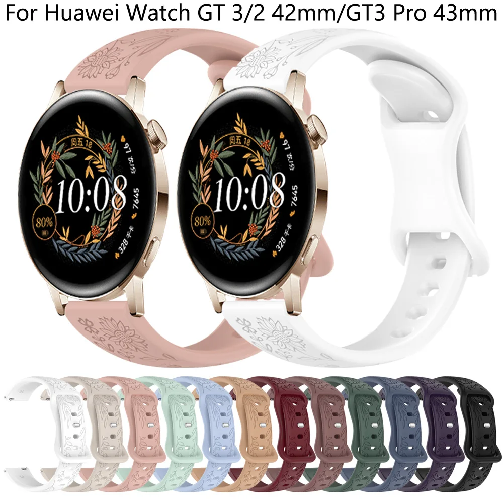 Correa de 20mm para Huawei Watch GT 3 2 GT2 42mm GT3 Pro 43mm Correa de silicona para Samsung Galaxy 7 6 5 4 40mm 44mm pulsera Correa