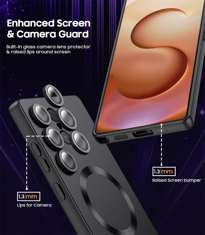 Funda magnética delgada y suave de TPU a prueba de golpes para Magsafe Samsung Galaxy S25 S24 S22 Ultra S21 Plus S23 Fe S25Ultra S25 + Mac funda segura - imagen 4