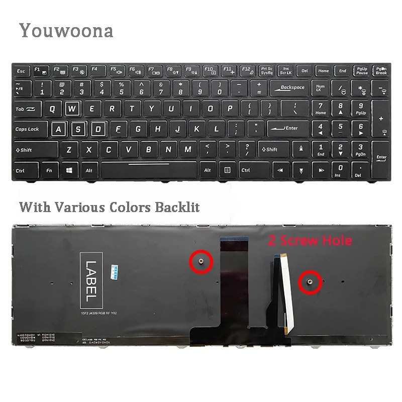 Nuevo teclado del ordenador portátil para Hasee T6Ti-X5 T6-X5 T6-X7 T6-X5E T7-X7E Hasee K690E-G6D2 G6D1 T6Ti T96C T96E T97C G99E - imagen 2