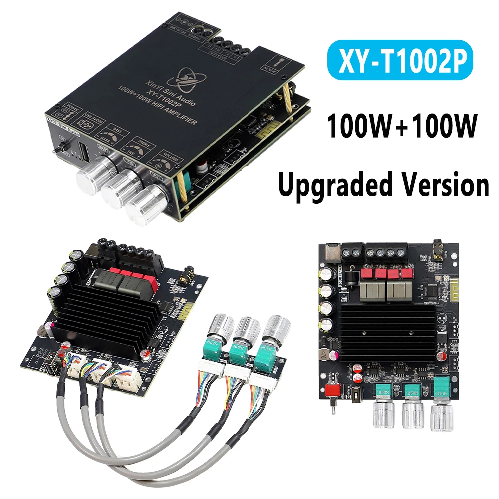 XY-T1002P versión mejorada DC12-30V BT placa amplificadora Digital 100W * 2 estéreo ajuste de alta y baja frecuencia Chip TPA3221 - imagen 2
