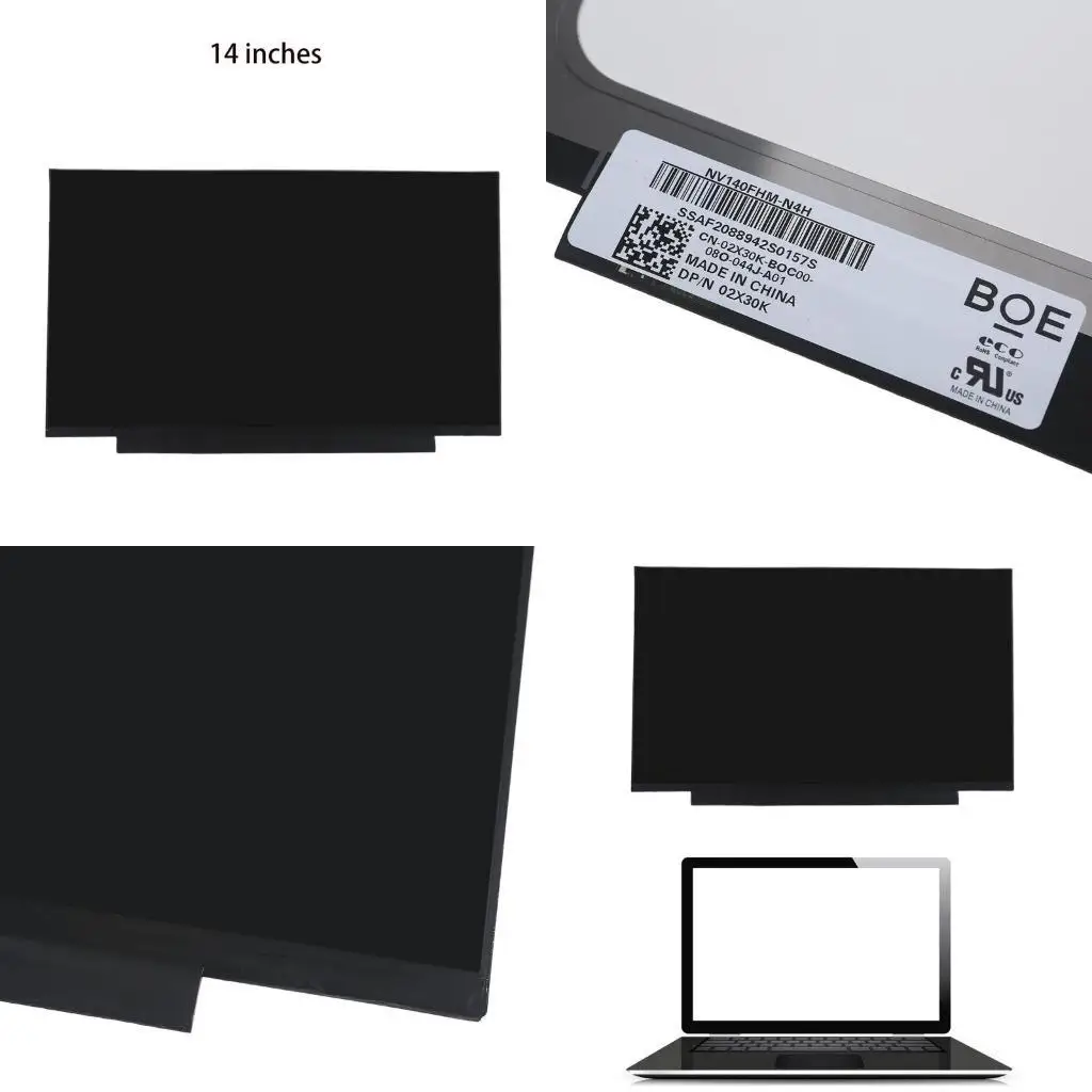Y1ub LCD Pantalla pantalla para computadora portátil 14 "30pins NV140FHM-N4H FIT NV140FHM-N62 N61 N3B N47 N4C LP140WF7