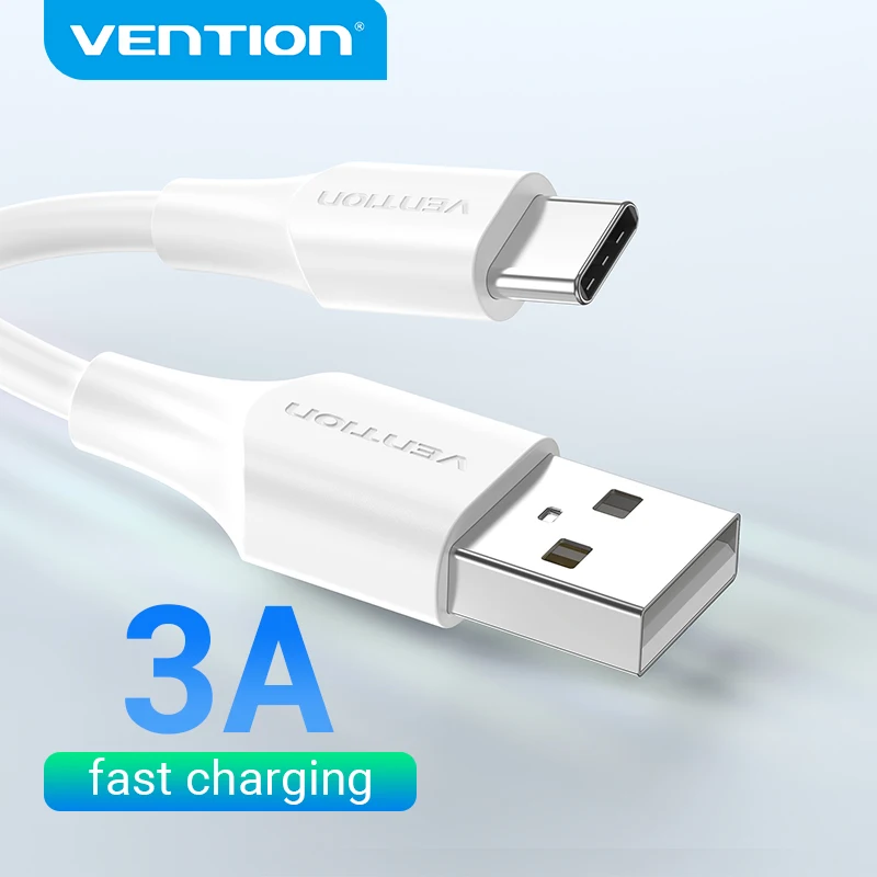 Cabo USB-C 3A Carga Rápida Vention – Compatible iPhone 15 Samsung Xiaomi - imagen 2